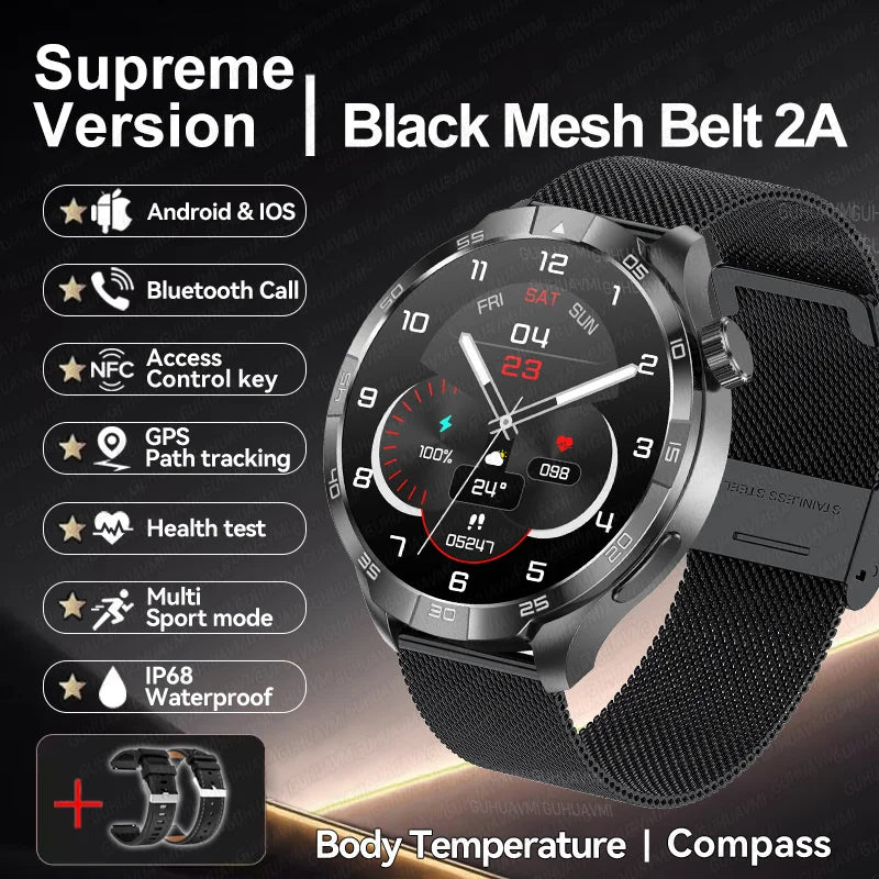 Smartwatch Deportivo con GPS y Brújula – AMOLED 1.85", NFC, IP68, Bluetooth 5.3, 14 Días de Batería