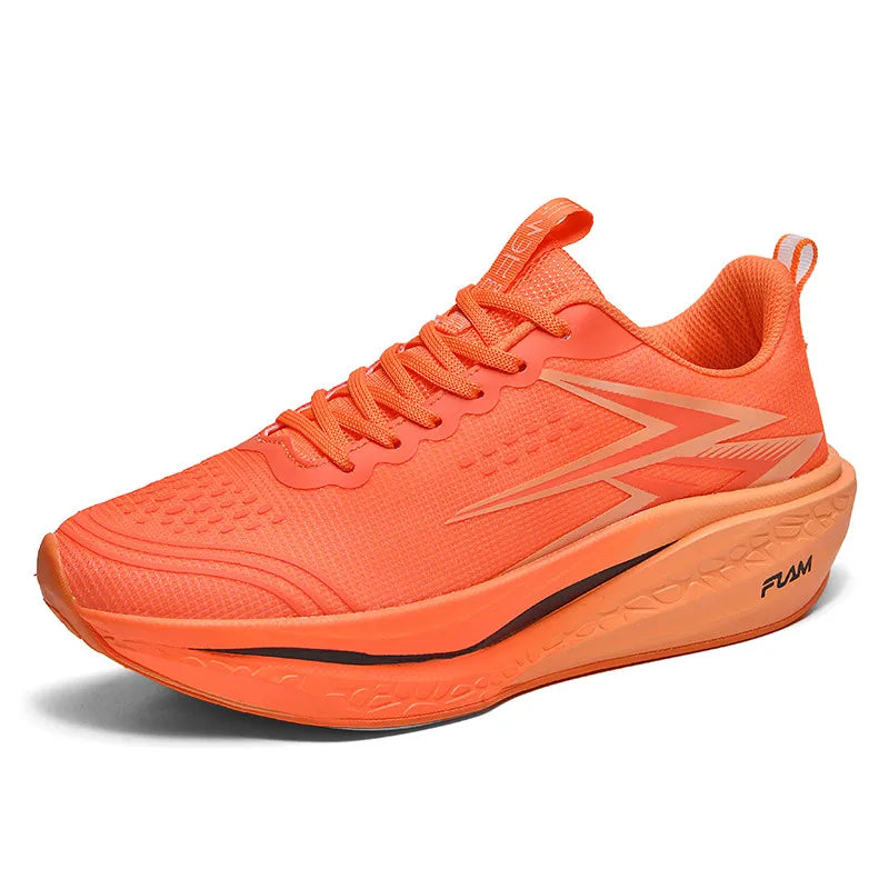 Zapatillas para correr especialidad maratón hombres deportes transpirables ligeros tablero de carbono mujeres cómodas zapatillas deportivas antideslizantes