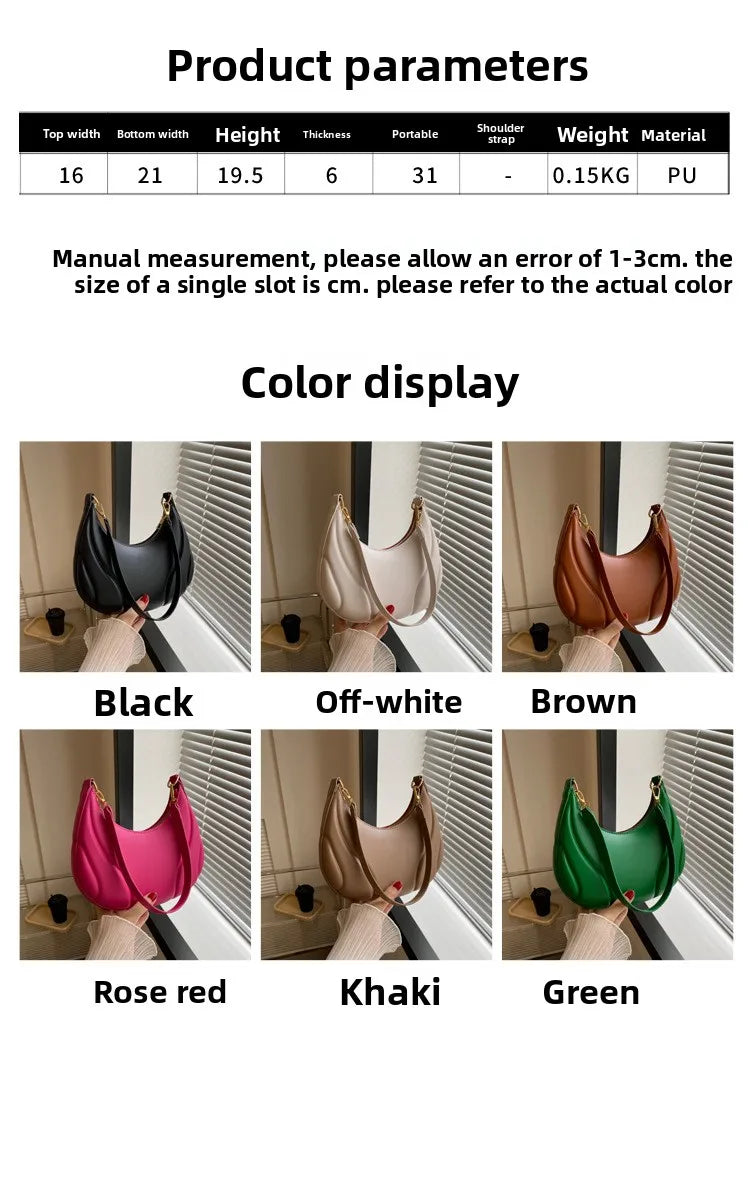 Elegante bolso de axila de cuero de Pu en relieve para mujer, bolso de hombro, bolso de mano de moda, bolso cruzado versátil para ir al trabajo