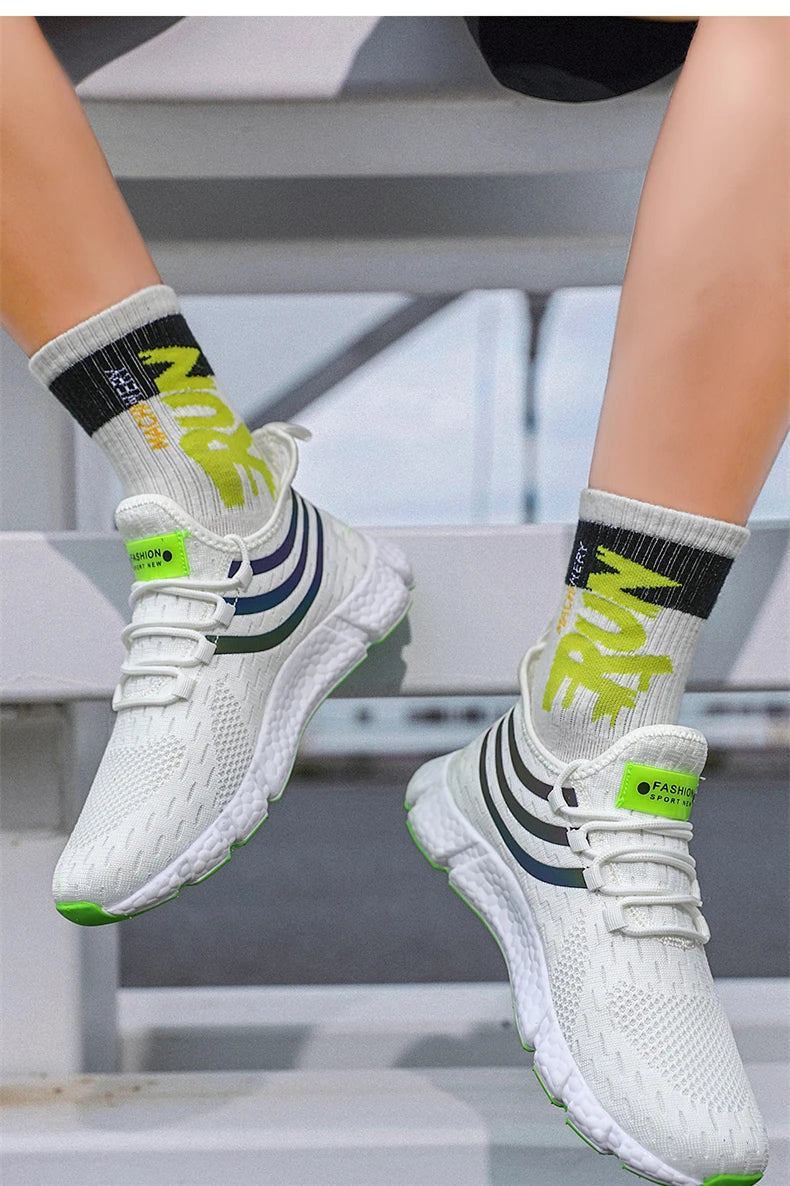 2025 zapatos para hombre, zapatillas transpirables para correr para hombre, zapatos de malla cómodos y ligeros para exteriores, zapatillas para caminar Unisex para mujer