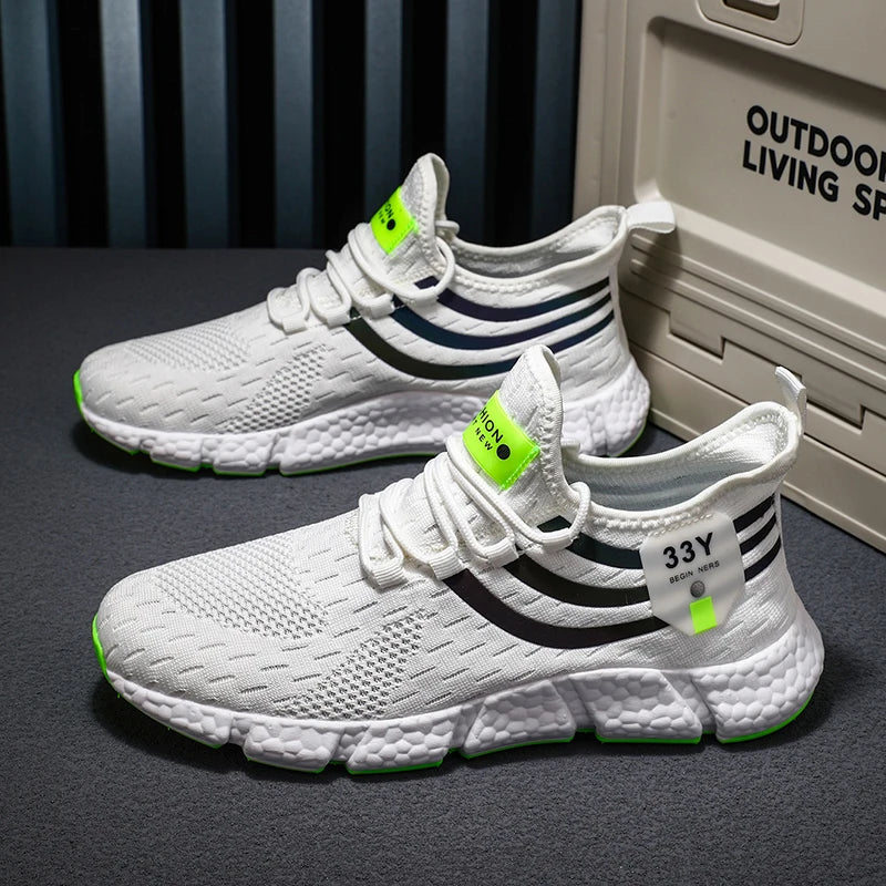 2025 zapatos para hombre, zapatillas transpirables para correr para hombre, zapatos de malla cómodos y ligeros para exteriores, zapatillas para caminar Unisex para mujer