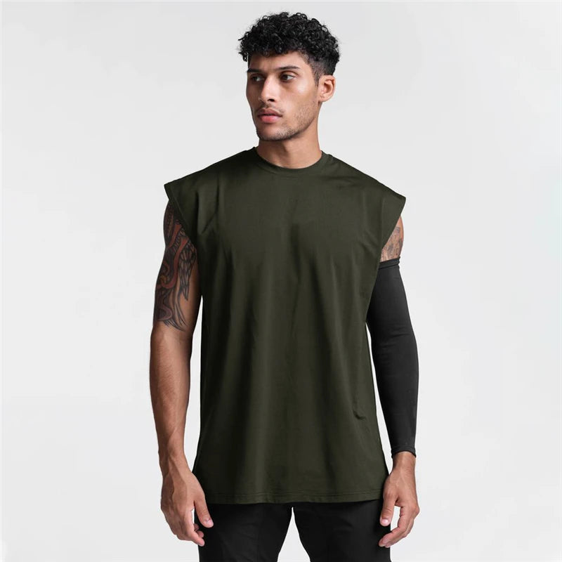 Chaleco de gimnasio de malla de verano para hombre, camiseta sin mangas deportiva holgada de secado rápido para ejercicio físico, camiseta sin mangas para culturismo