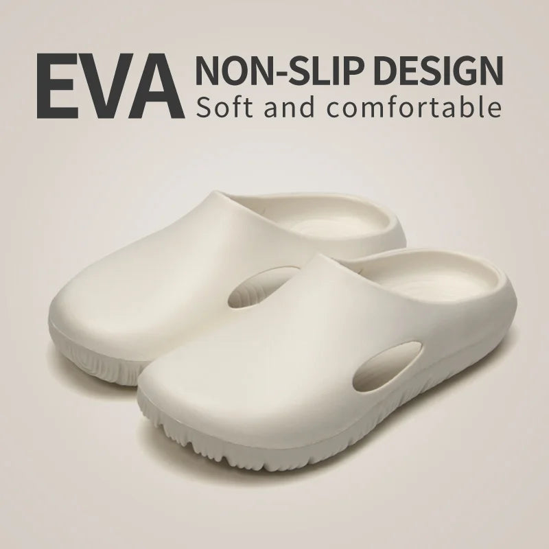 Nuevas Pantuflas de Verano EVA Frescas para el Hogar, Antideslizantes, Modernas y Versátiles, Pantuflas Baotou para Parejas, para Hombre