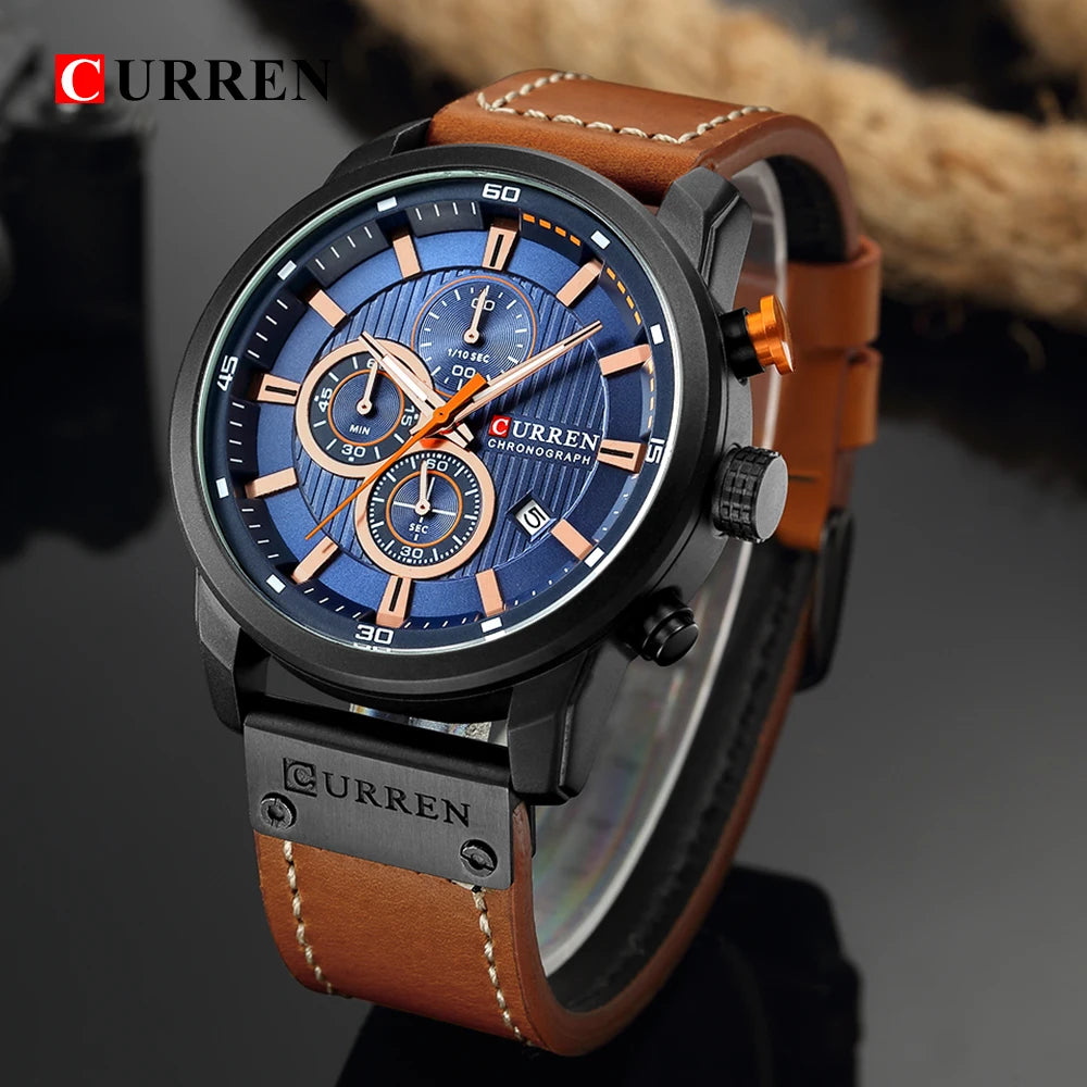 Reloj de Pulsera CURREN 8291 para Hombre, Cronógrafo de Cuarzo, Estilo Casual, Deportivo, Militar, de Moda, para Caballero