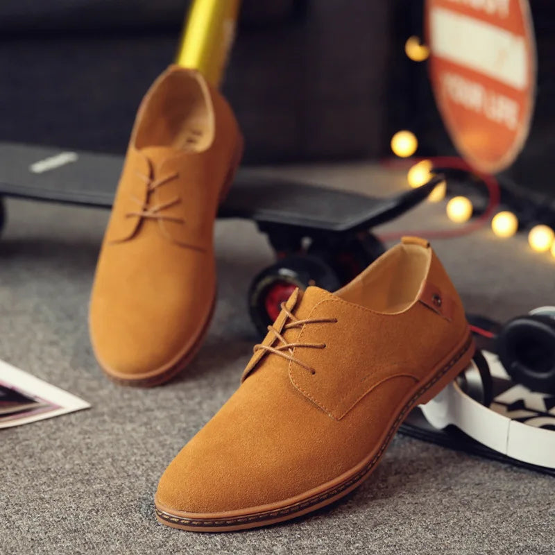 Zapatos de Cuero Nuevos 2026 para Hombre, Zapatos Oxford de Lujo para Hombre, Zapatos Casuales de Negocios de Cuero de Gamuza de Alta Calidad, Zapatos de Hombre