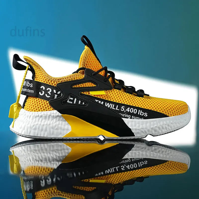 Zapatos nuevos para hombre, zapatillas ligeras informales a la moda para correr, ocio elástico, malla para exteriores, deportes de verano, tenis, hombre para caminar, talla 2025