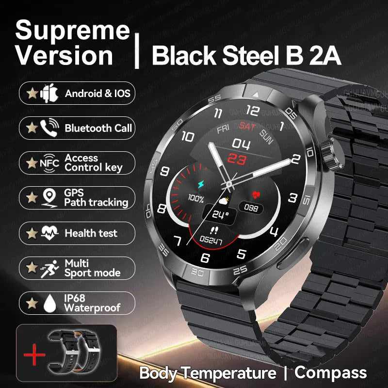Smartwatch Deportivo con GPS y Brújula – AMOLED 1.85", NFC, IP68, Bluetooth 5.3, 14 Días de Batería