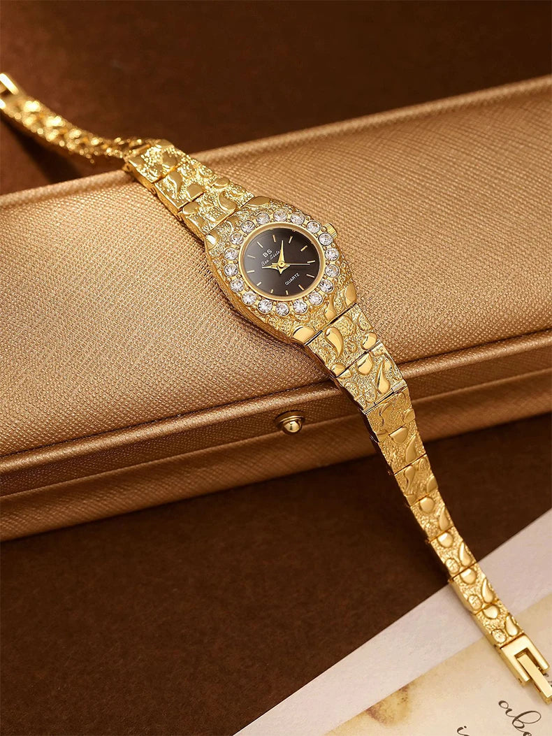 Relojes Bee Sister para mujer, novia, relojes de cuarzo para mujer, nicho de lujo, resistente al agua, reloj de pulsera elegante para mujer