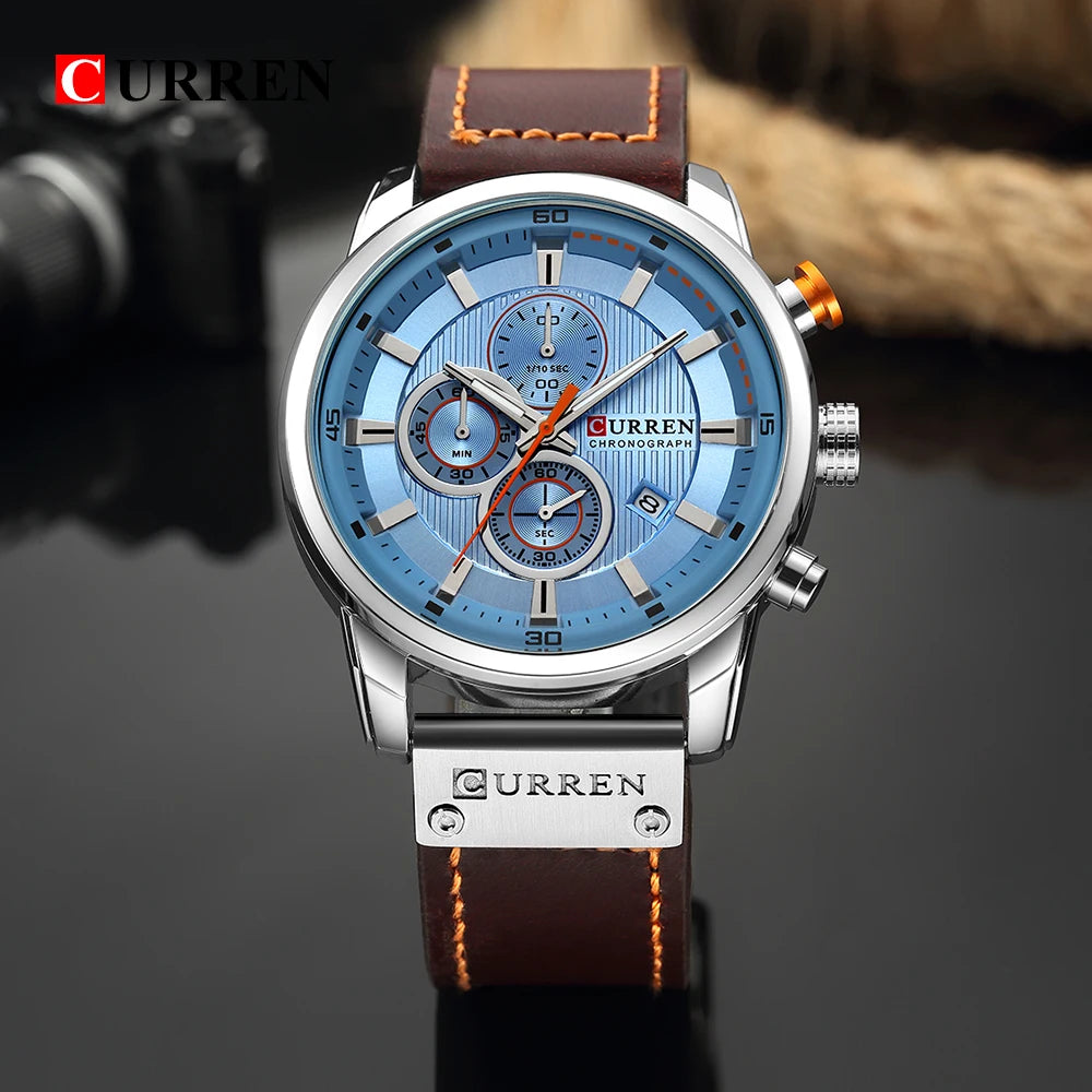 Reloj de Pulsera CURREN 8291 para Hombre, Cronógrafo de Cuarzo, Estilo Casual, Deportivo, Militar, de Moda, para Caballero