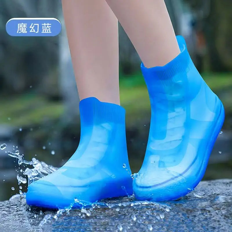 Cubrezapatos de Silicona Impermeables, Cubrebotas de Lluvia Antideslizantes, Cubrecalzado Unisex de Goma Resistente al Agua para Días Lluviosos