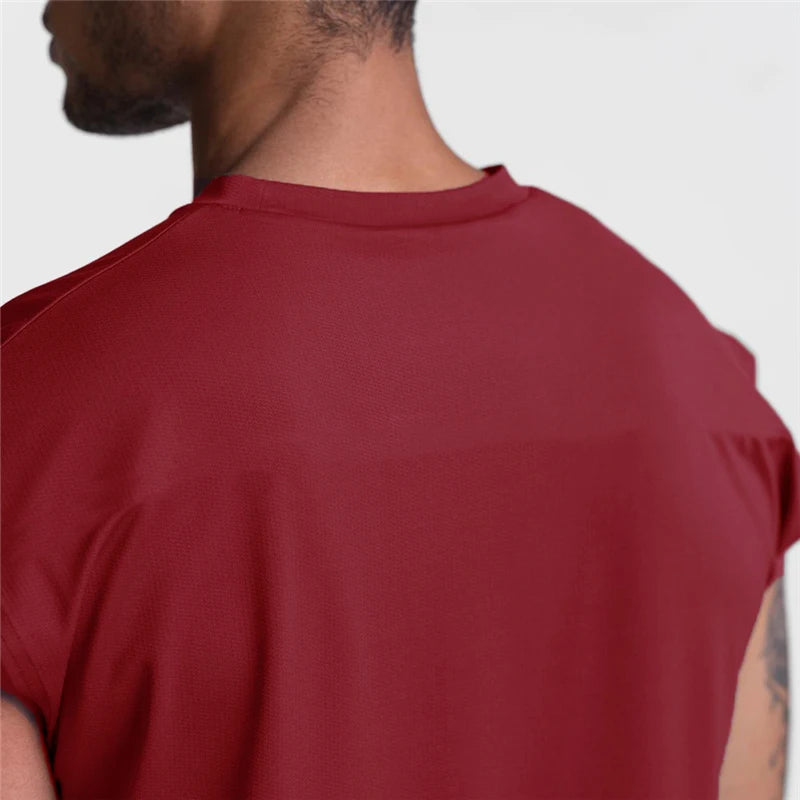 Chaleco de gimnasio de malla de verano para hombre, camiseta sin mangas deportiva holgada de secado rápido para ejercicio físico, camiseta sin mangas para culturismo