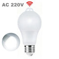 Bombilla LED con Sensor de movimiento E27, 9W, 12W, 18W, 20W, lámpara LED con Sensor PIR, luz nocturna de encendido/apagado automático para iluminación de estacionamiento del hogar, 110V, 220V