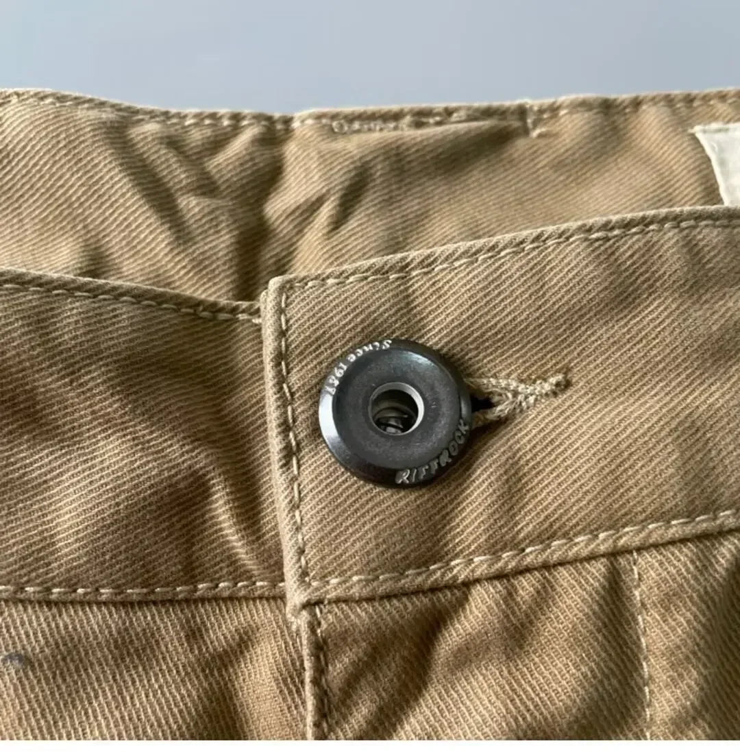 Pantalones Cargo resistentes de algodón puro de estilo americano para hombres, calzado informal de pierna recta holgada antisuciedad y antidesgaste