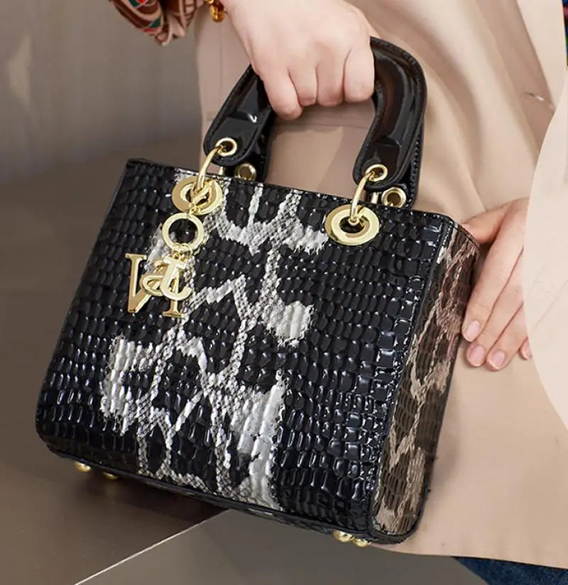 Bolso de hombro para mujer, bolsos de diseñador de lujo para mujer, bandoleras cruzadas de cuero brillante, bolsos con asa superior, bolso de tendencia para mujer