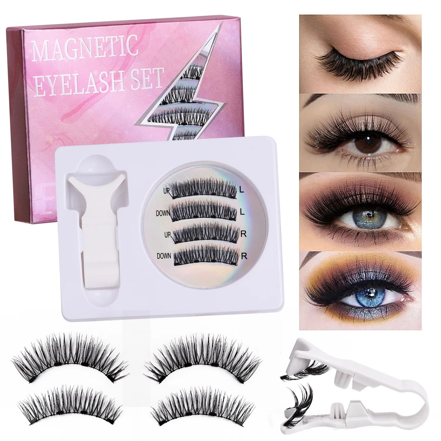 Magnetic Fake Eyelashes Set – Reusable 3D, No Glue, Waterproof