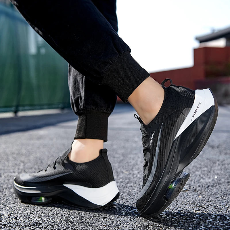 Zapatillas de Running para Hombre con Amortiguación de Aire y Placa de Carbono, Zapatillas Deportivas Ligeras para Mujer para Correr, Gimnasio, Entrenamiento, Parejas