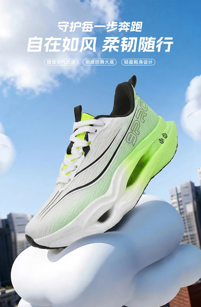 Zapatillas Deportivas para Hombre, Especializadas para Maratón, con Placa de Carbono, Transpirables, Ligeras, Cómodas, Antideslizantes, para Mujer