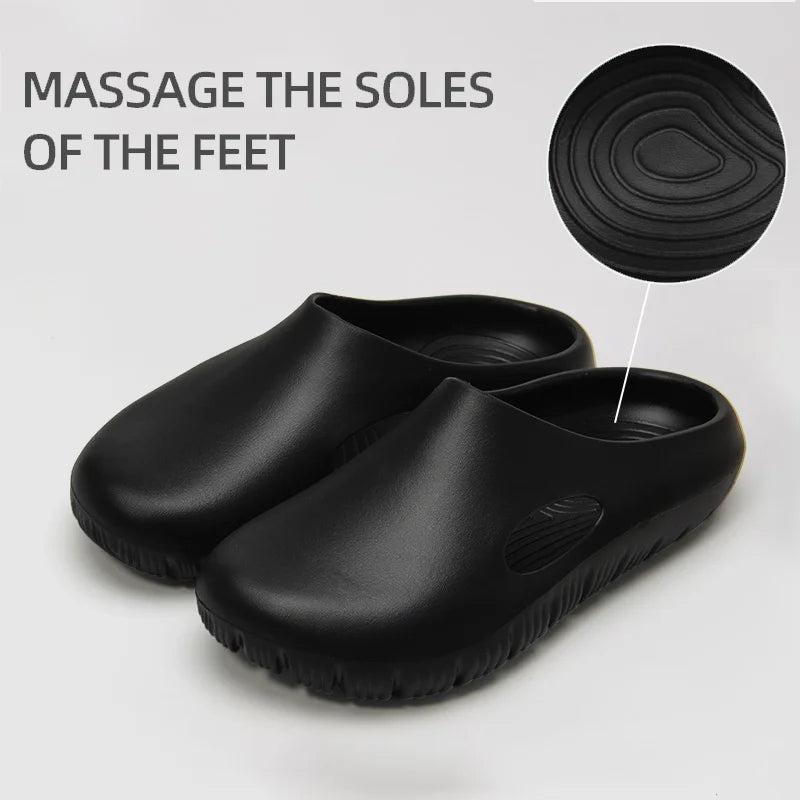 Nuevas Pantuflas de Verano EVA Frescas para el Hogar, Antideslizantes, Modernas y Versátiles, Pantuflas Baotou para Parejas, para Hombre