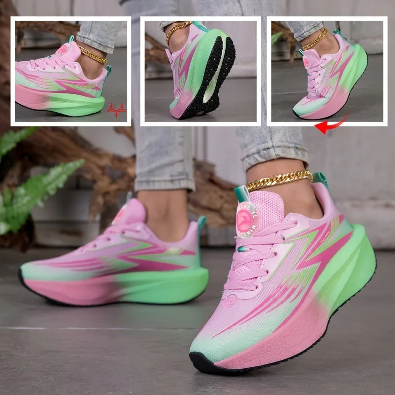Zapatillas deportivas para correr, informales, para maratón, transpirables, ligeras, cómodas, atléticas, antideslizantes, para caminar al aire libre