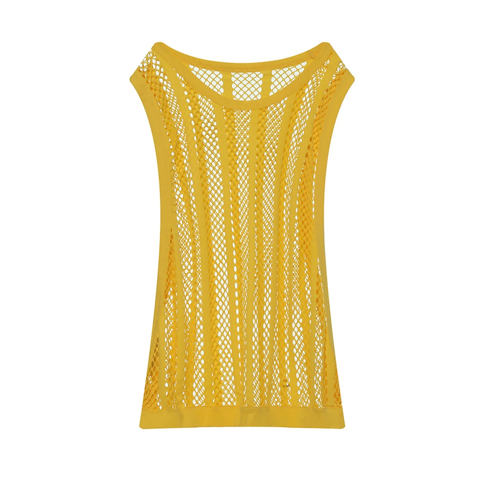 Camisetas sin mangas para hombre, camiseta interior sin mangas, chaleco hueco transparente de malla Sexy, camiseta de rejilla, camiseta musculosa