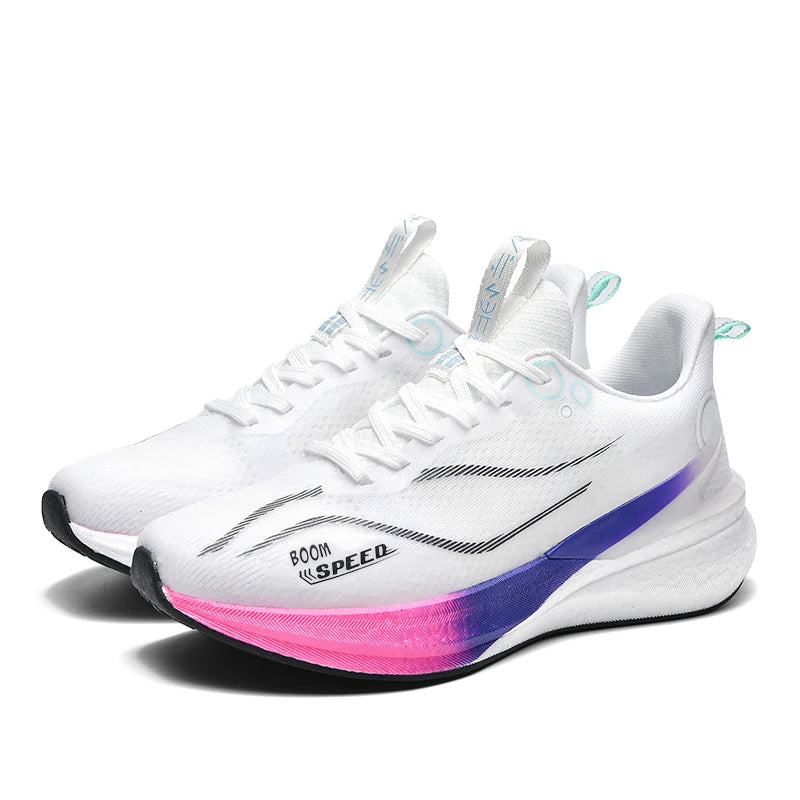 Zapatillas de running con placa de carbono para hombre y mujer, zapatillas profesionales para maratón, transpirables, ligeras, para entrenamiento y carrera en carretera.
