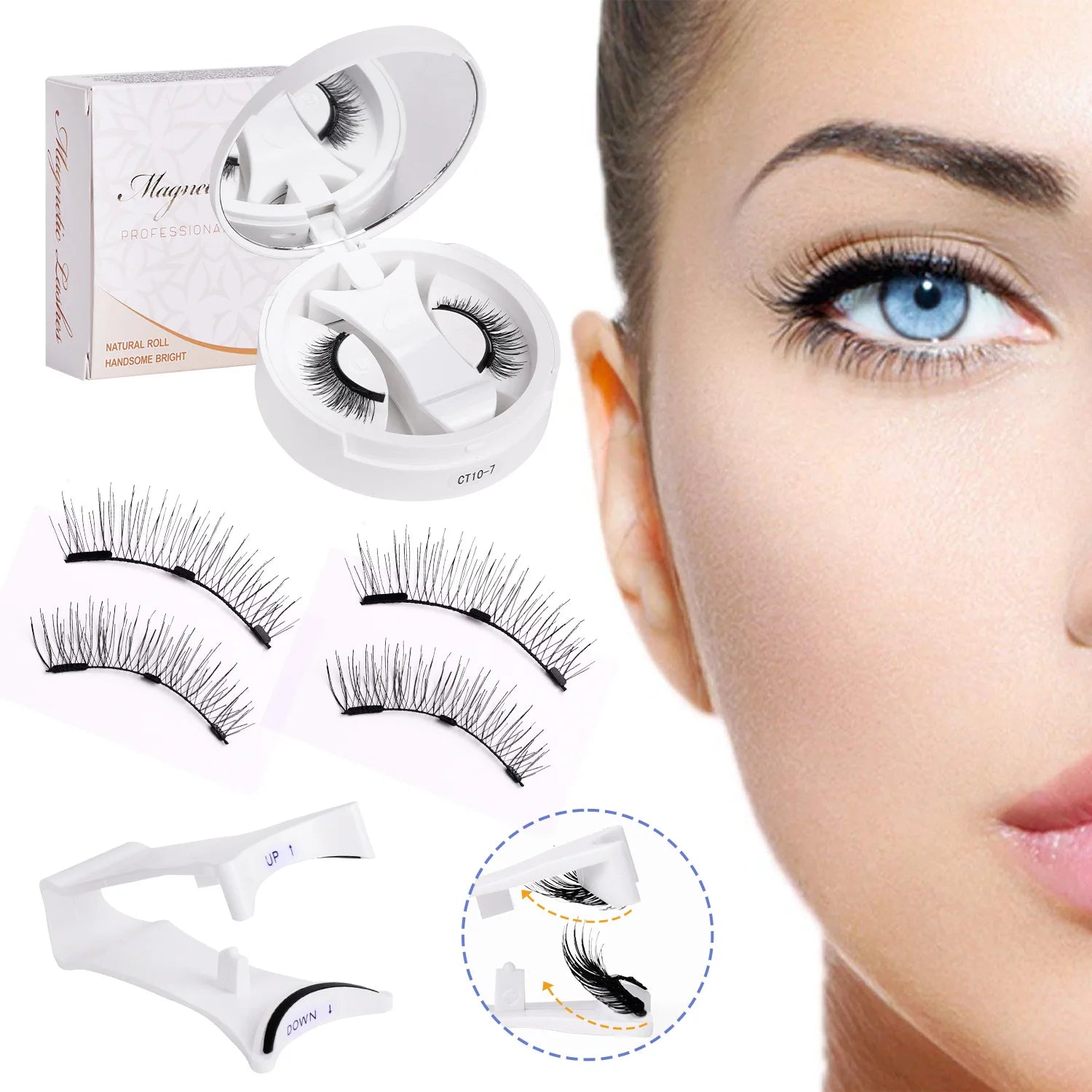 Magnetic Fake Eyelashes Set – Reusable 3D, No Glue, Waterproof