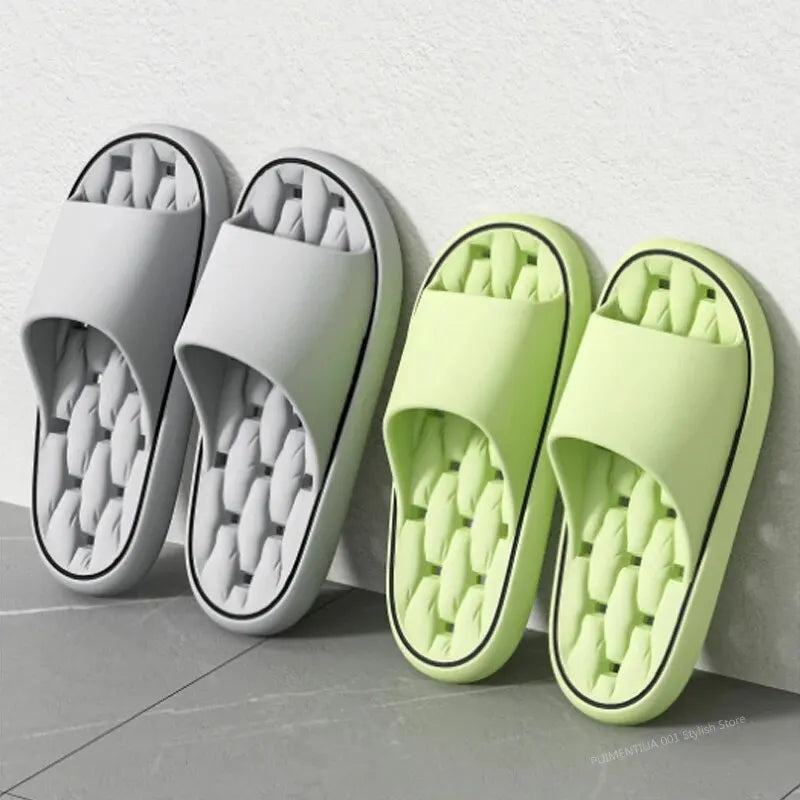 Zapatillas de casa para baño con fugas, zapatilla de ducha de secado rápido, chanclas de playa ligeras y con fugas, toboganes de natación para mujer