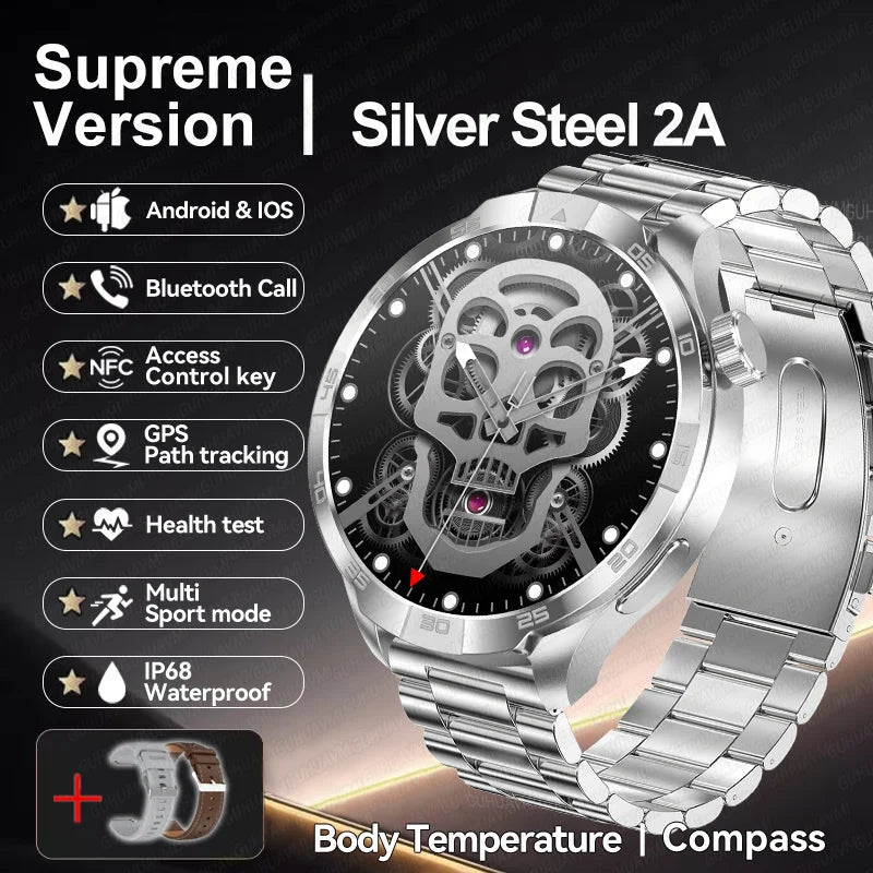 Smartwatch Deportivo con GPS y Brújula – AMOLED 1.85", NFC, IP68, Bluetooth 5.3, 14 Días de Batería