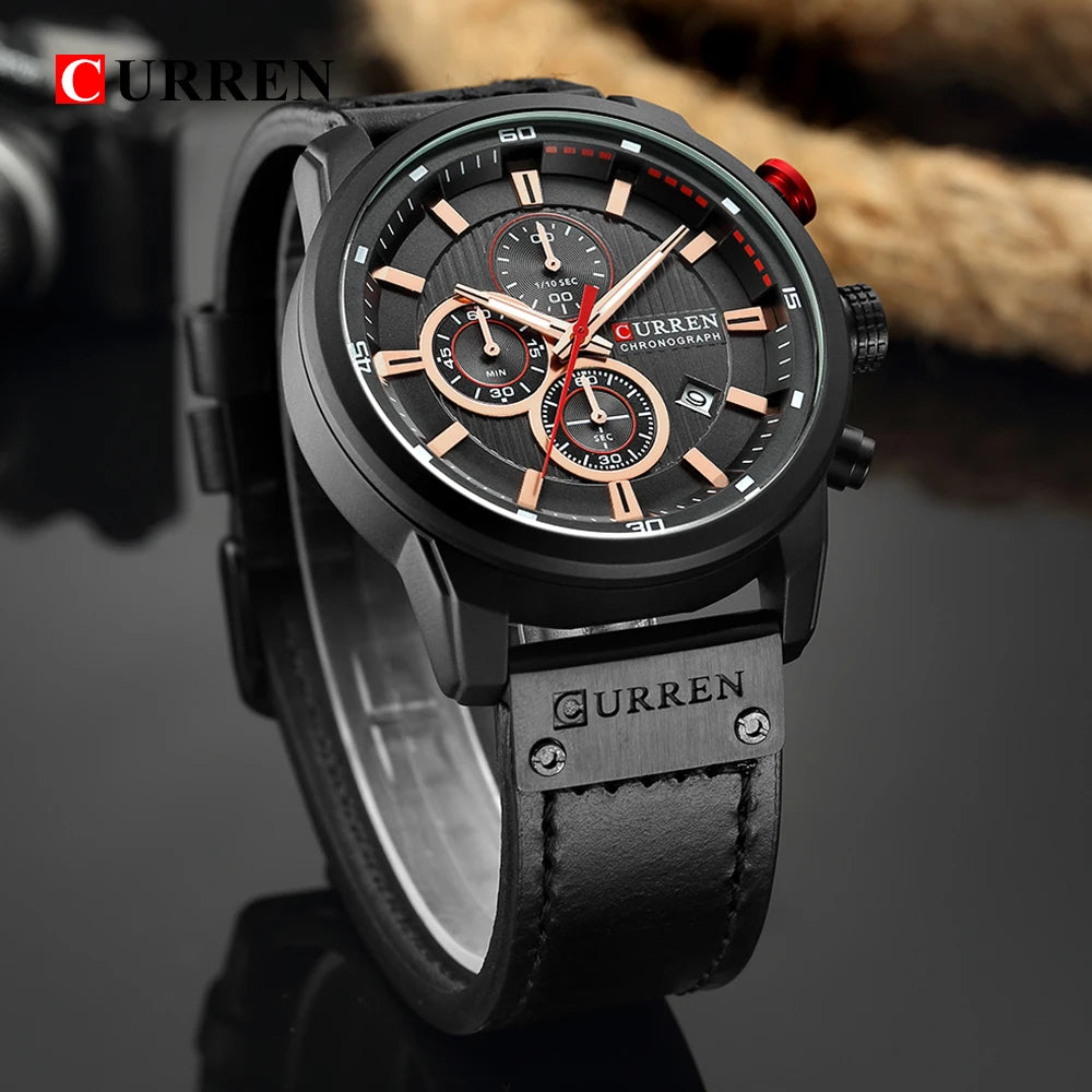 Reloj de Pulsera CURREN 8291 para Hombre, Cronógrafo de Cuarzo, Estilo Casual, Deportivo, Militar, de Moda, para Caballero