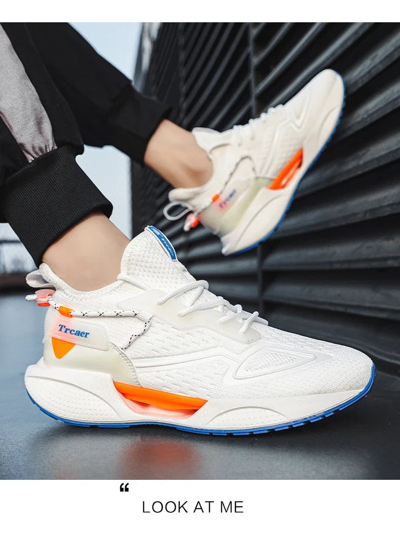Zapatillas de deporte para hombre, zapatillas para correr de alta calidad con zapato de palomitas de maíz, cómodas zapatillas Unisex para correr, caminar, tenis informales, transpirables y ligeras