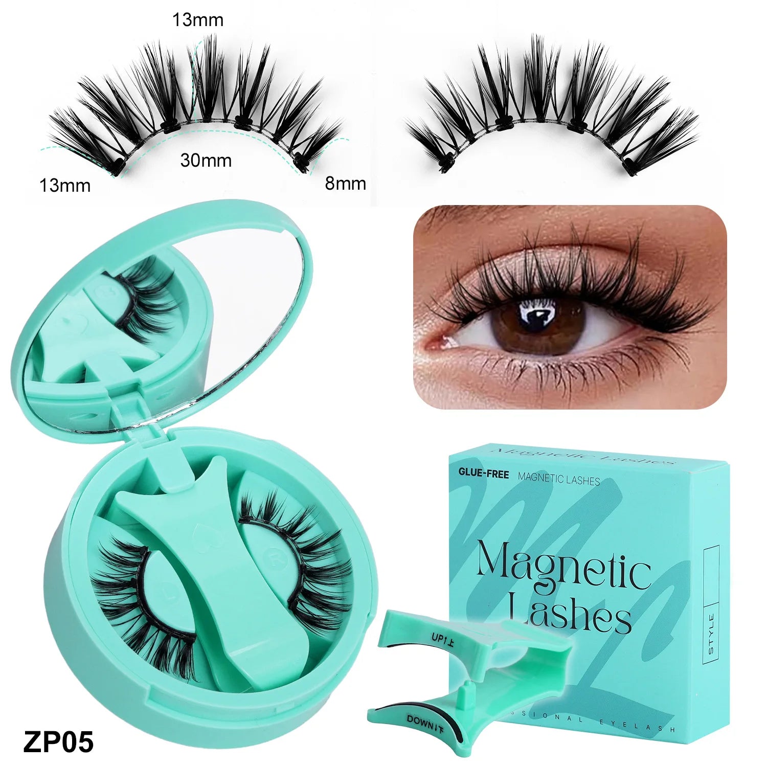 Magnetic Fake Eyelashes Set – Reusable 3D, No Glue, Waterproof