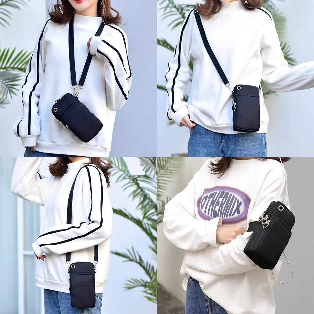 Bolsos cruzados pequeños con gráficos de gato para mujer, Mini bolso para teléfono móvil con animales Harajuku, bandolera para adolescentes, bolsos y bolsos para mujer