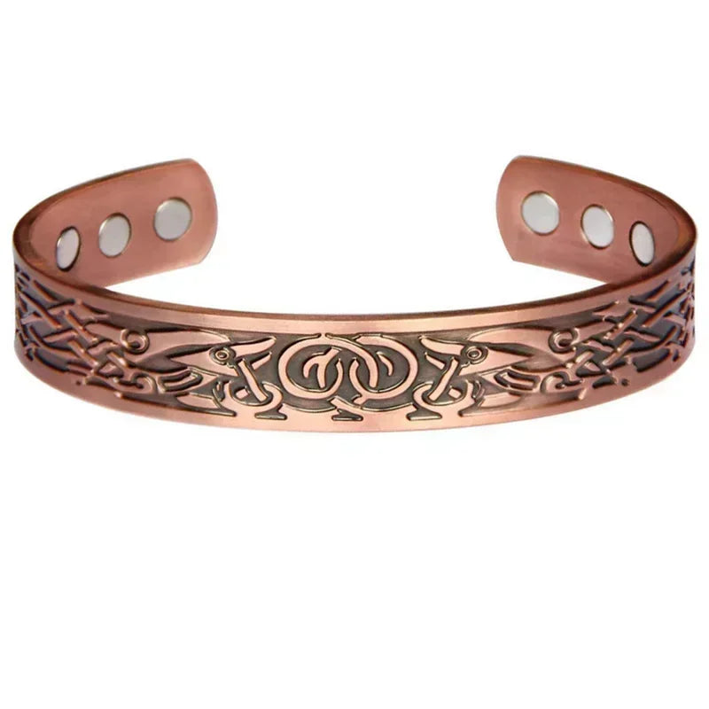Pulsera magnética de cobre puro para hombres, imanes ajustables para artritis, brazalete para mujeres, terapia, brazaletes de energía para la salud, triangulación de envíos/al por mayor