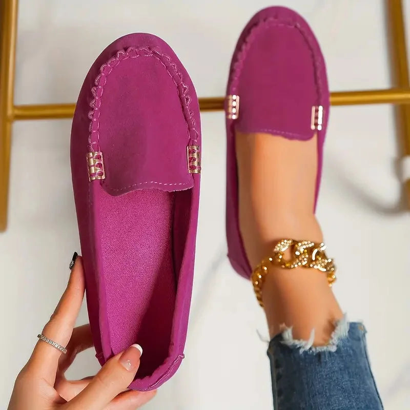 Mocasines De primavera y otoño, zapatillas resistentes al desgaste, Zapatos informales para Mujer, mocasines planos suaves antideslizantes a la moda, Zapatos De Mujer