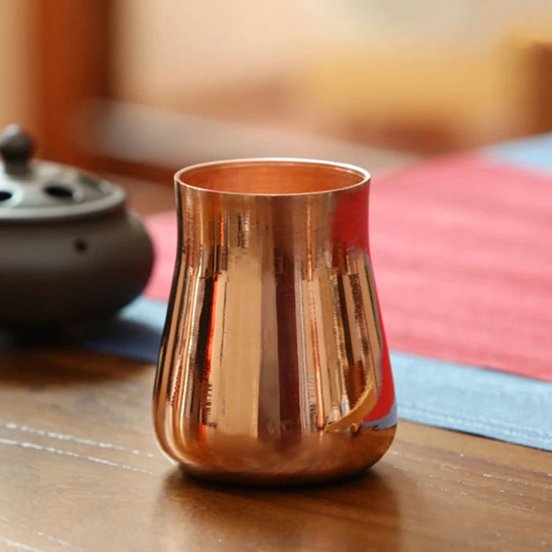 Taza de latón de cobre puro, cerveza, leche, cáliz, taza de desayuno, vajilla de Moscú