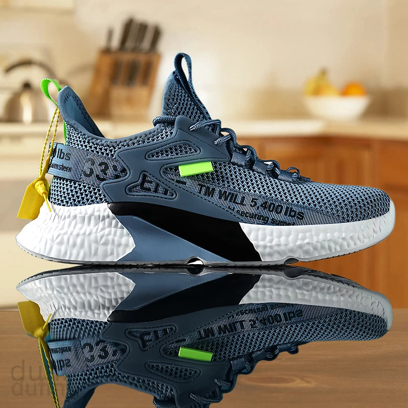 Zapatos nuevos para hombre, zapatillas ligeras informales a la moda para correr, ocio elástico, malla para exteriores, deportes de verano, tenis, hombre para caminar, talla 2025
