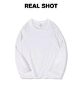 Camiseta de manga larga para hombre y mujer, camisa 100% de algodón de gran tamaño, Color puro, ropa de calle para invierno y otoño, 230GSM