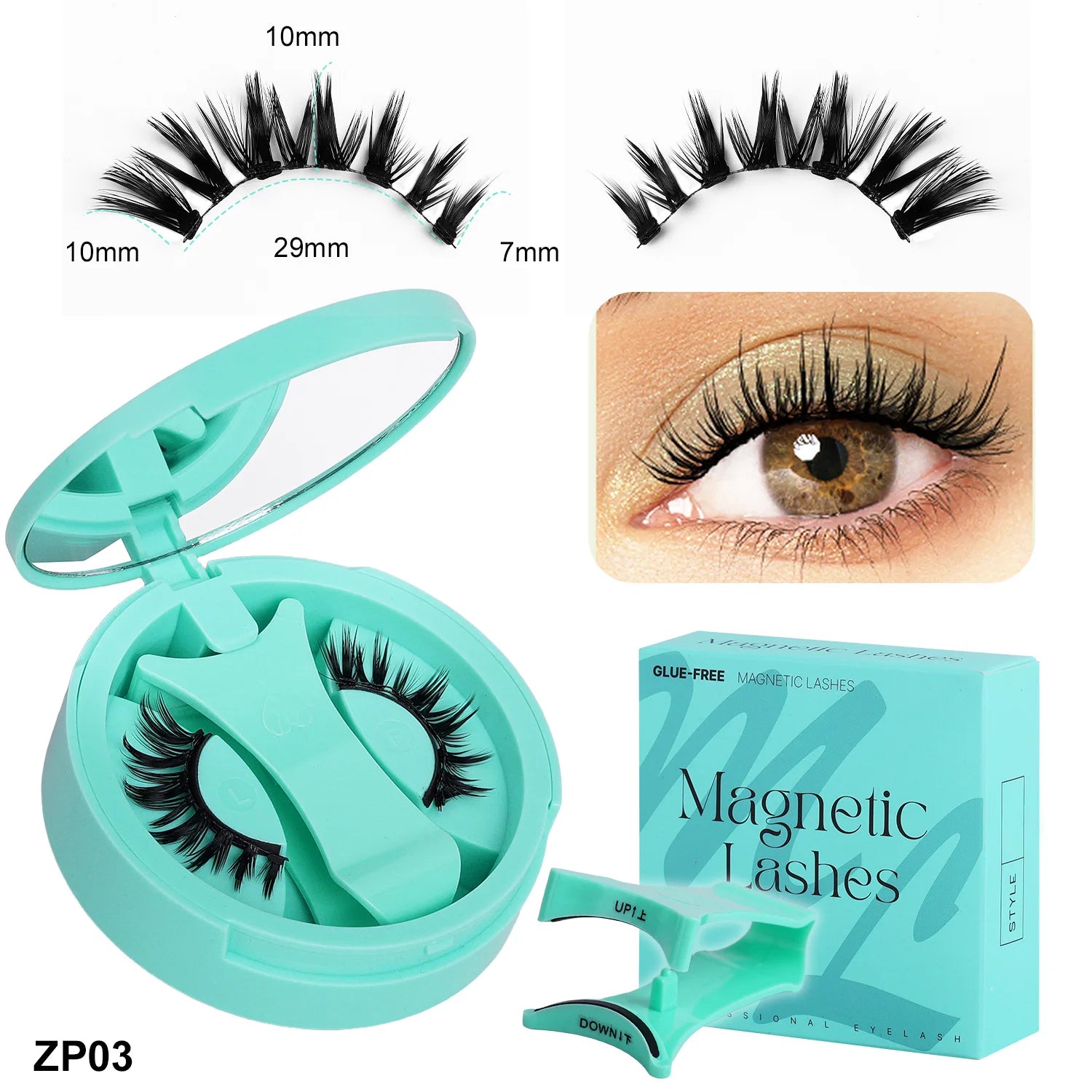 Magnetic Fake Eyelashes Set – Reusable 3D, No Glue, Waterproof