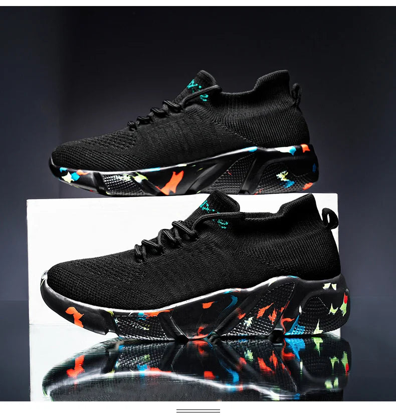 Zapatillas de deporte para hombre, zapatos para mujer, calcetines de tendencia de tenis, zapatos para caminar, mocasines, transpirables, informales, para correr, verano, verde, talla grande 35-47