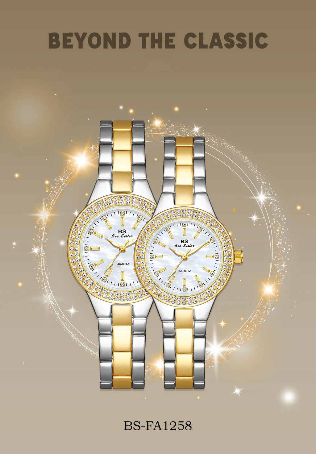 Reloj BS para mujer Beimu Face clásico ligero marca de lujo temperamento pulsera de Metal resistente al agua relojes de cuarzo de moda para mujer