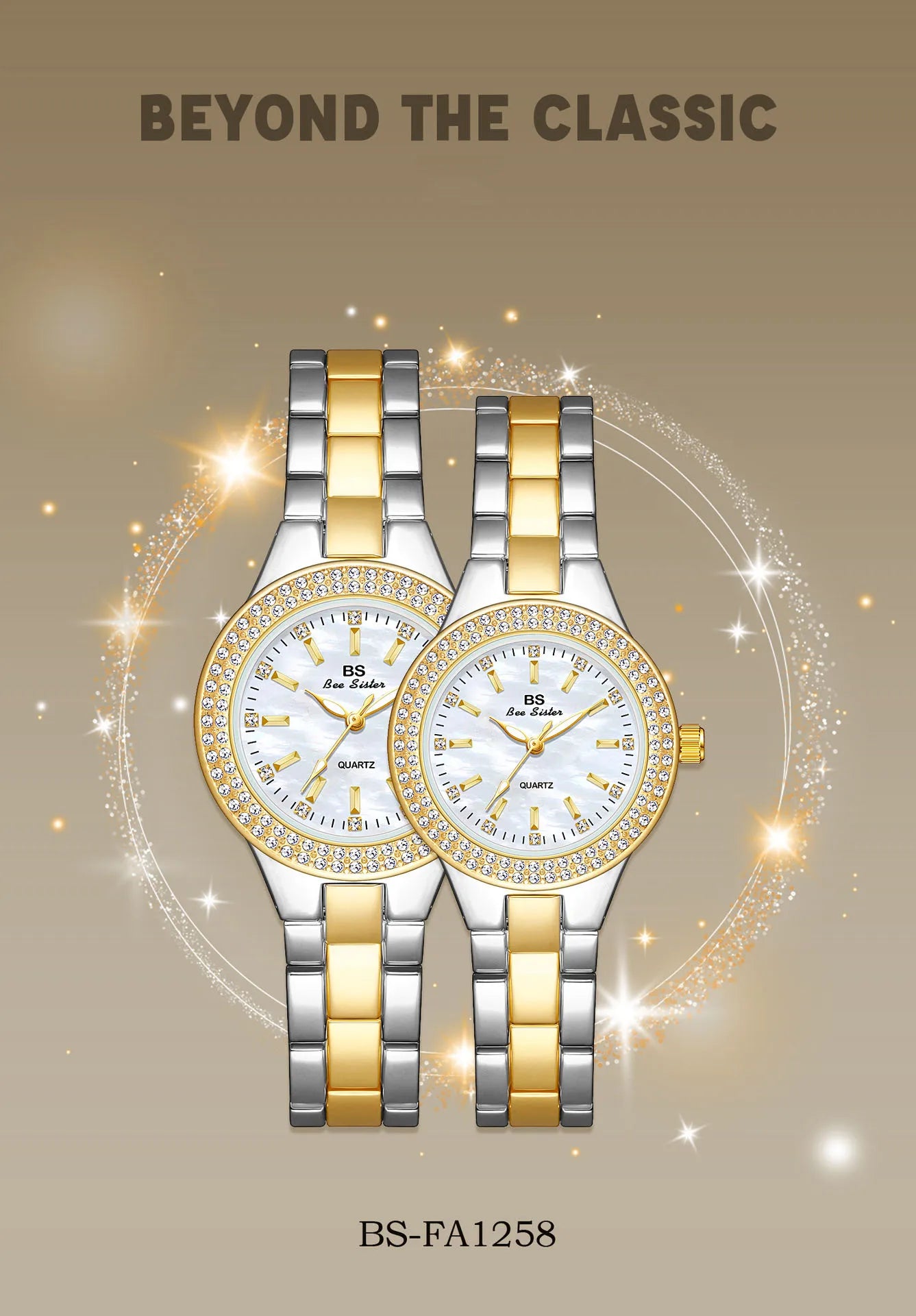 Reloj BS para mujer Beimu Face clásico ligero marca de lujo temperamento pulsera de Metal resistente al agua relojes de cuarzo de moda para mujer