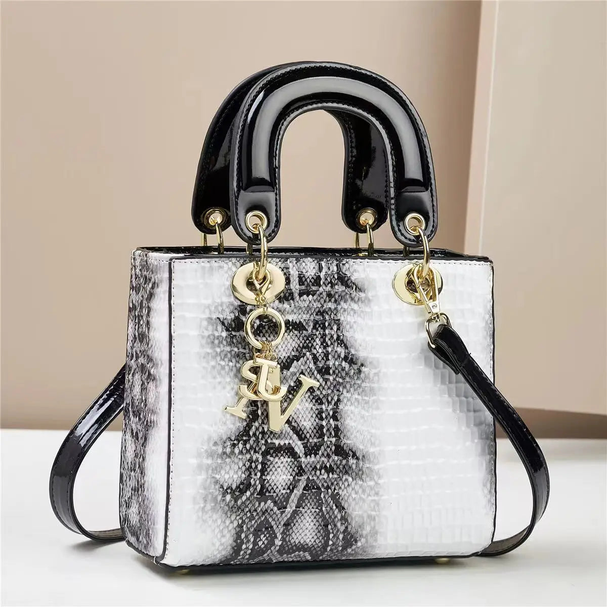 Bolso de hombro para mujer, bolsos de diseñador de lujo para mujer, bandoleras cruzadas de cuero brillante, bolsos con asa superior, bolso de tendencia para mujer