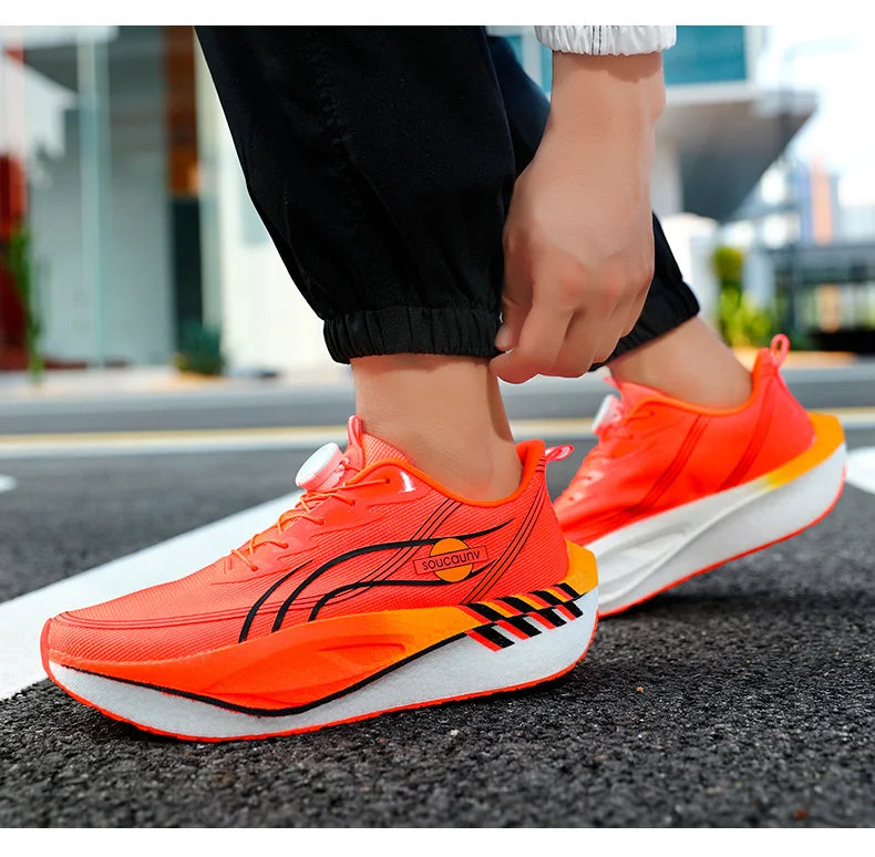 Zapatillas para Correr Profesionales con Placa de Carbono para Fitness, Maratón, Deportivas Ligeras para Hombre, Cómodas y Antideslizantes para Mujer