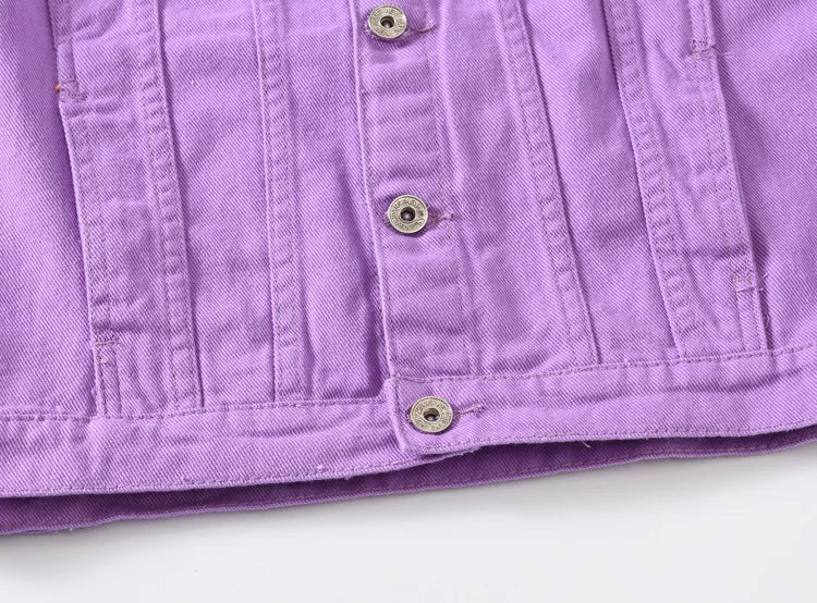 Nuevas Chaquetas Vaqueras Moradas de Moda para Hombre con Agujeros, Abrigos de Mezclilla Sólidos para Primavera y Otoño, Chaquetas Vaqueras Casuales de Algodón para Hombre, Tallas hasta 5XL