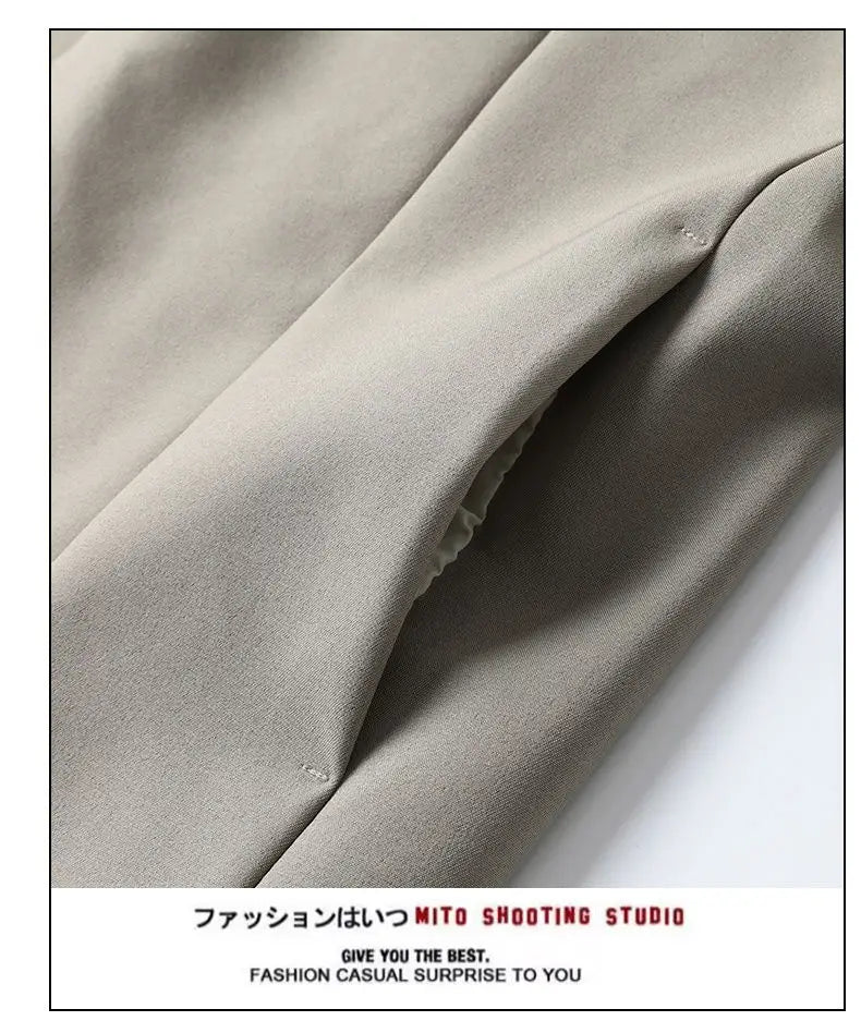 Chaqueta de traje informal para hombre, estilo coreano, holgada, a la moda, con un solo pecho y hombros, primavera y otoño, elegante
