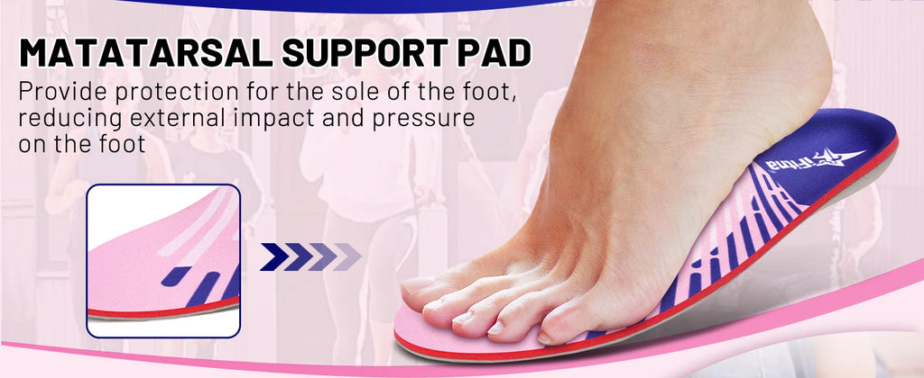IFitna-plantilla ortopédica para fascitis Plantar y metatarso, plantilla para aliviar el dolor, pies planos, soporte para arco alto, para hombre y mujer, de pie, todo el día