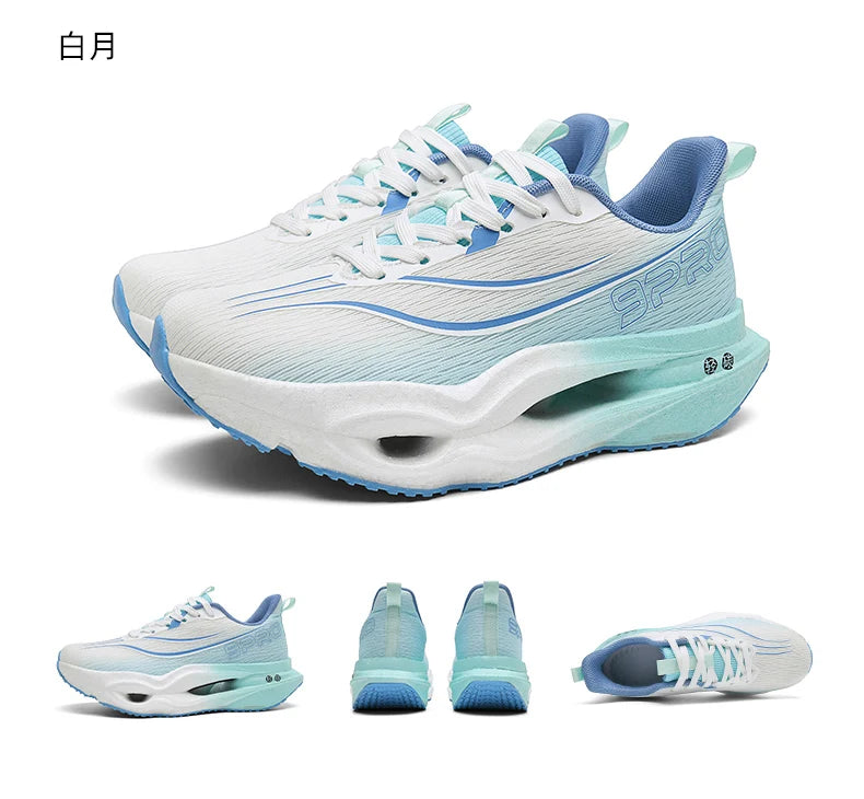 Zapatillas Deportivas para Hombre, Especializadas para Maratón, con Placa de Carbono, Transpirables, Ligeras, Cómodas, Antideslizantes, para Mujer