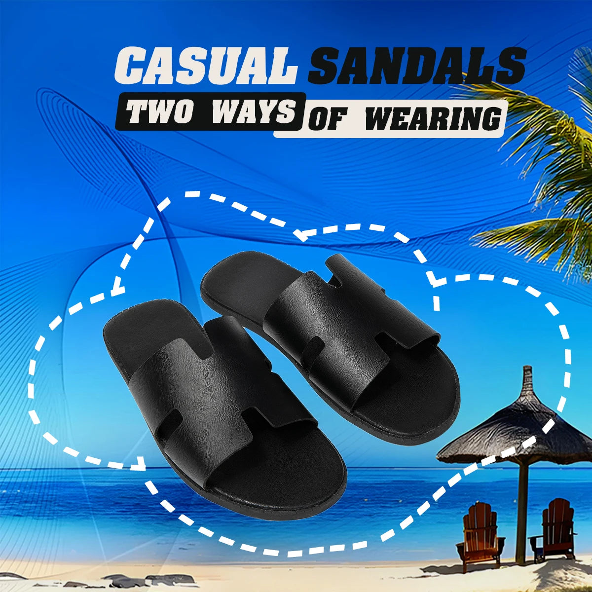 Nuevas sandalias casuales para hombre, para uso diario, baño, exterior, antideslizantes, resistentes al desgaste, ligeras y frescas.