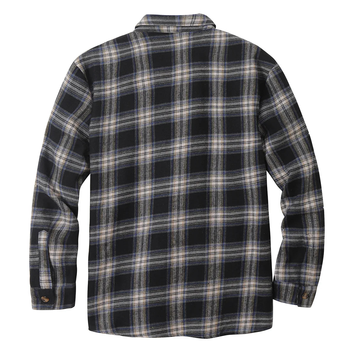 New2026 Chaqueta de lana a cuadros para hombre, Otoño Invierno, cuello vuelto, botón, camisa gruesa, chaqueta para hombre, chaqueta informal, camisas