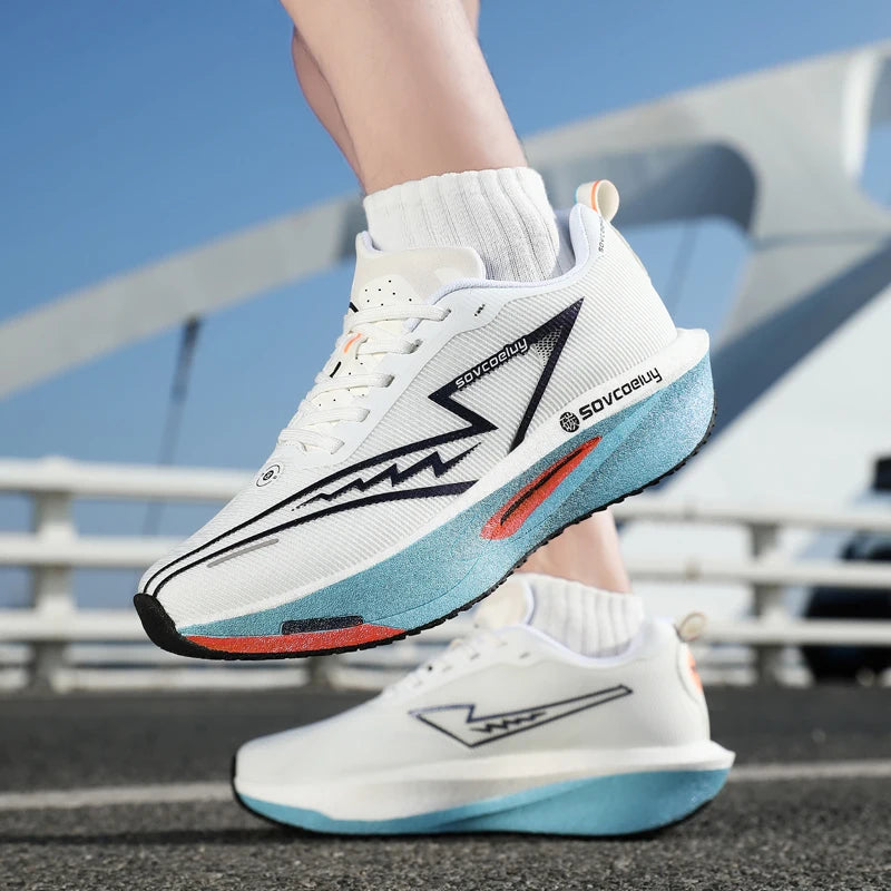 Zapatos Deportivos para Hombre, Transpirables, Versátiles, con Placa de Carbono que Absorbe Impactos, Zapatos Casuales Deportivos para Parejas
